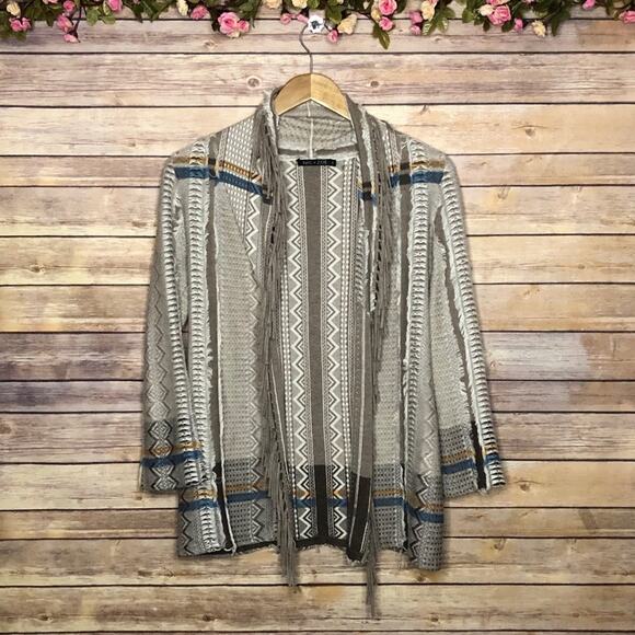 Nic + Zoe Fringed Shawl Collar Cardigan - Picture 2 of 10